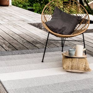 Buiten vloerkleed Boa - Zwart/Wit -  dubbelzijdig - EVA Interior