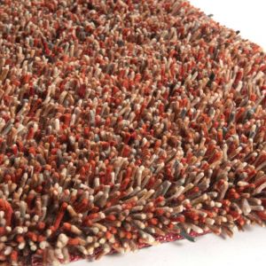 Hoogpolig vloerkleed Angora Rust Multi