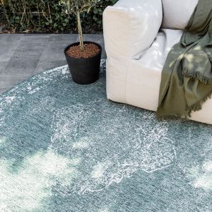 Rond Buitenkleed sage - Groen - dubbelzijdig - EVA Interior - 200 Ø - (L)
