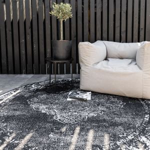 Rond Buitenkleed Sage - Zwart - dubbelzijdig - EVA Interior - 200 Ø - (L)