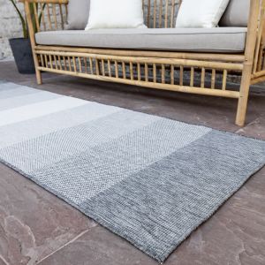 Buiten loper - Balkonkleed Boa - Grijs/Wit - dubbelzijdig - EVA Interior - 80 x 250cm (M)
