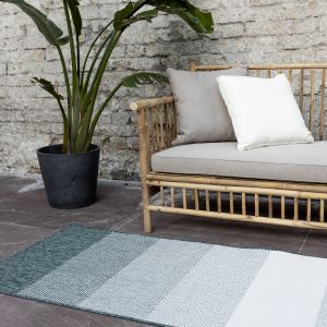 Buiten loper - Balkonkleed Boa - Groen/Wit - dubbelzijdig - EVA Interior - 80 x 250cm (M)