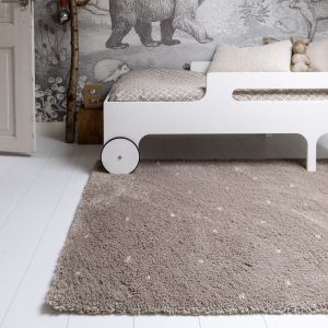 Vloerkleed Kinderkamer stip - Grijs/Wit - Dots - Interieur05