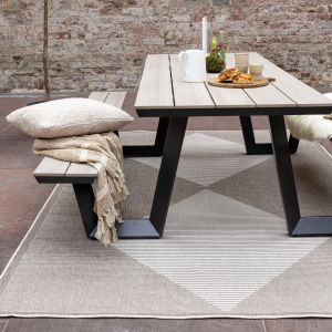Buitenkleed Kite - Naturel/Wit - dubbelzijdig - EVA Interior-160 x 230 cm - (M)