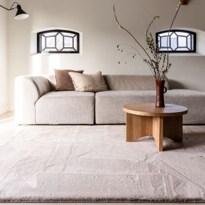 Zacht Hoogpolig Vloerkleed Lux Beige / Taupe - Interieur05