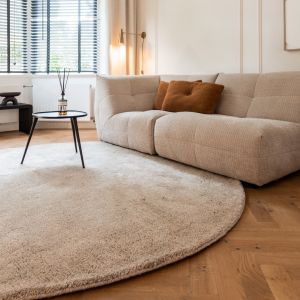 Rond Berber Vloerkleed Lichtgrijs Nador - Interieur05
