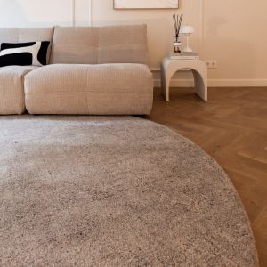 Rond Berber Vloerkleed Zand Nador - Interieur05