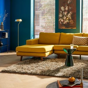 Wollen vloerkleed New Paulo Donker Blauw Brons 270 - Brinker Carpets