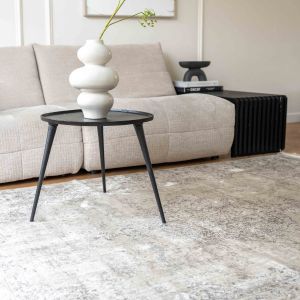 Vintage vloerkleed Ornament grijs/beige met franjes - Interieur05