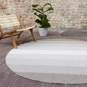 Rond Buitenkleed Boa - Bruin/Grijs - dubbelzijdig - EVA Interior - 200 Ø - (L)