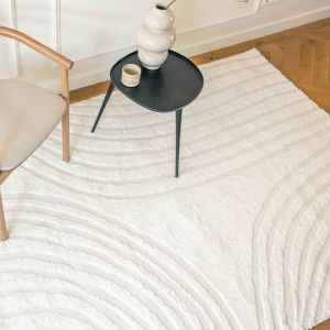 Scandinavisch vloerkleed Vidar creme/wit - Interieur05