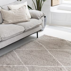 berber vloerkleed hoogpolig grijs/beige/zand/cream - scandinavisch - nea - interieur05