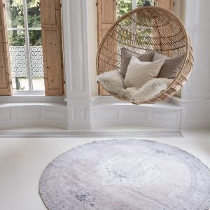 Rond Vintage Vloerkleed Grijs - Senna - Interieur05