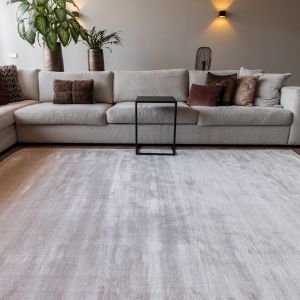 Vloerkleed Viscose Silk Zilver