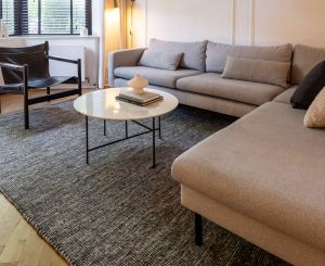 Wollen vloerkleed Idra grijs gemeleerd-160 x 230 cm - (M)
