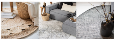 3 x materialen van onze vloerkleden