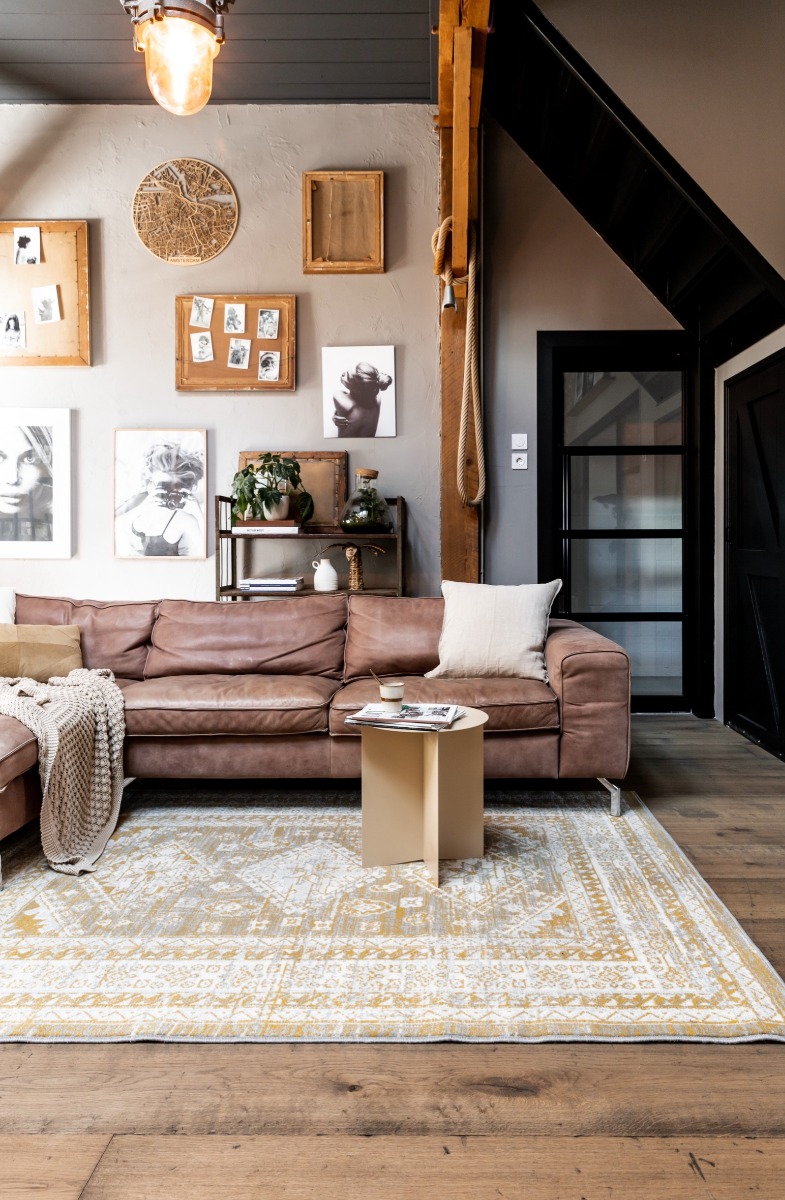 Vintage Vloerkleed Aila Geel